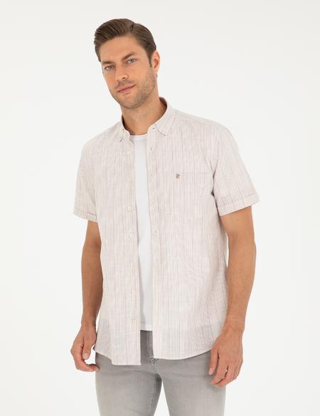 Haki Regular Fit Kısa Kollu Gömlek - 50296042006