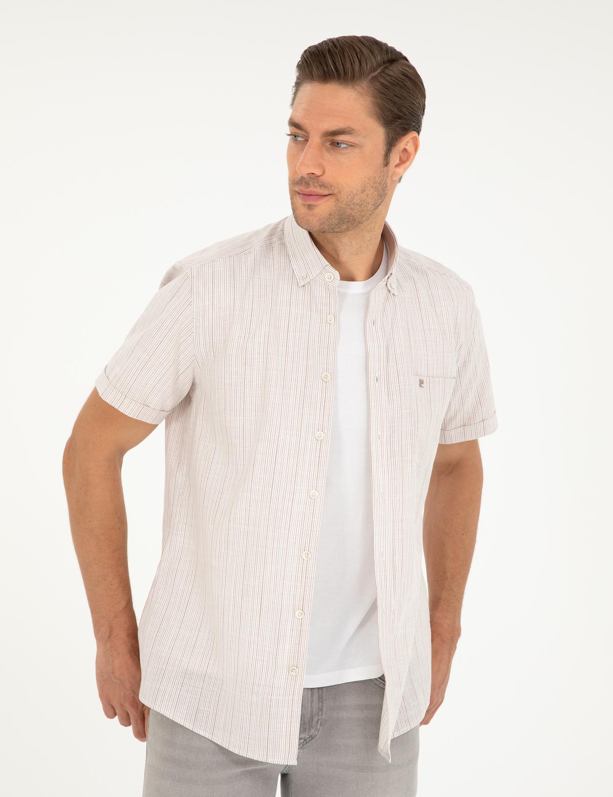 Haki Regular Fit Kısa Kollu Gömlek - 50296042006