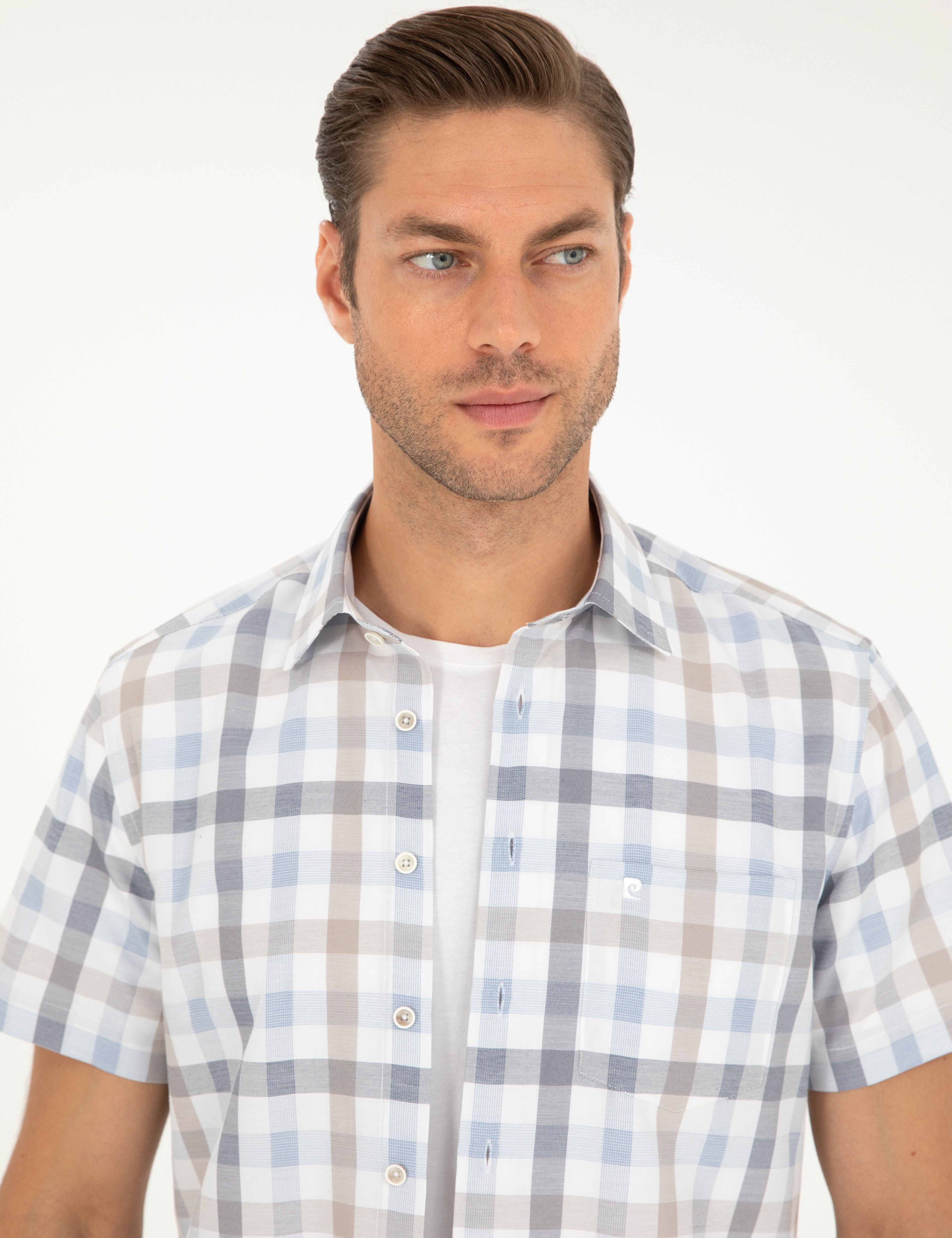 Mavi Regular Fit Kısa Kollu Gömlek - Image 2