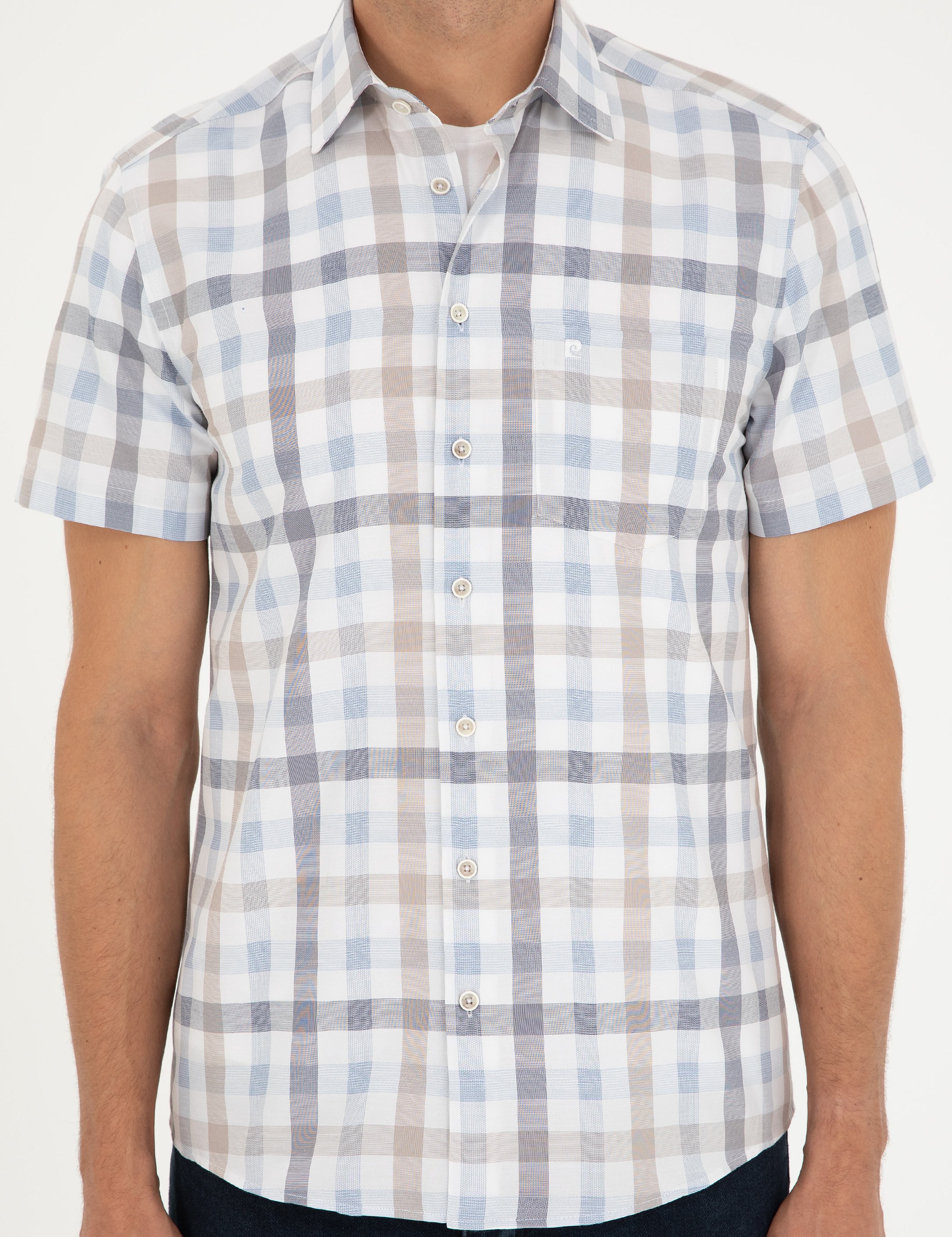 Mavi Regular Fit Kısa Kollu Gömlek - Image 6
