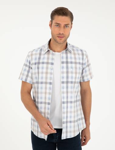 Mavi Regular Fit Kısa Kollu Gömlek