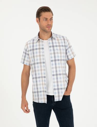 Mavi Regular Fit Kısa Kollu Gömlek