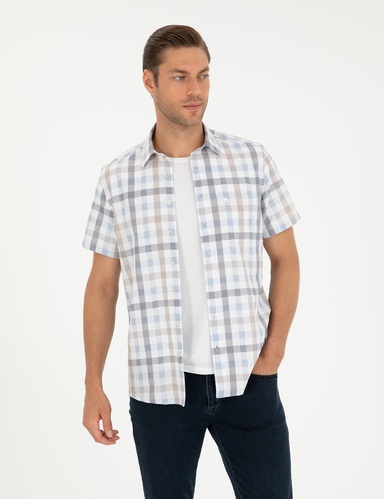 Mavi Regular Fit Kısa Kollu Gömlek