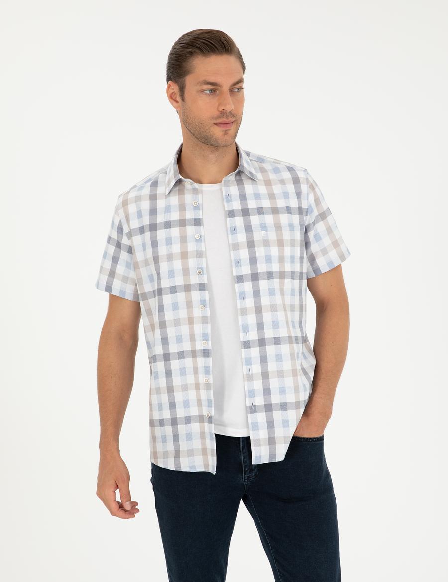 Mavi Regular Fit Kısa Kollu Gömlek