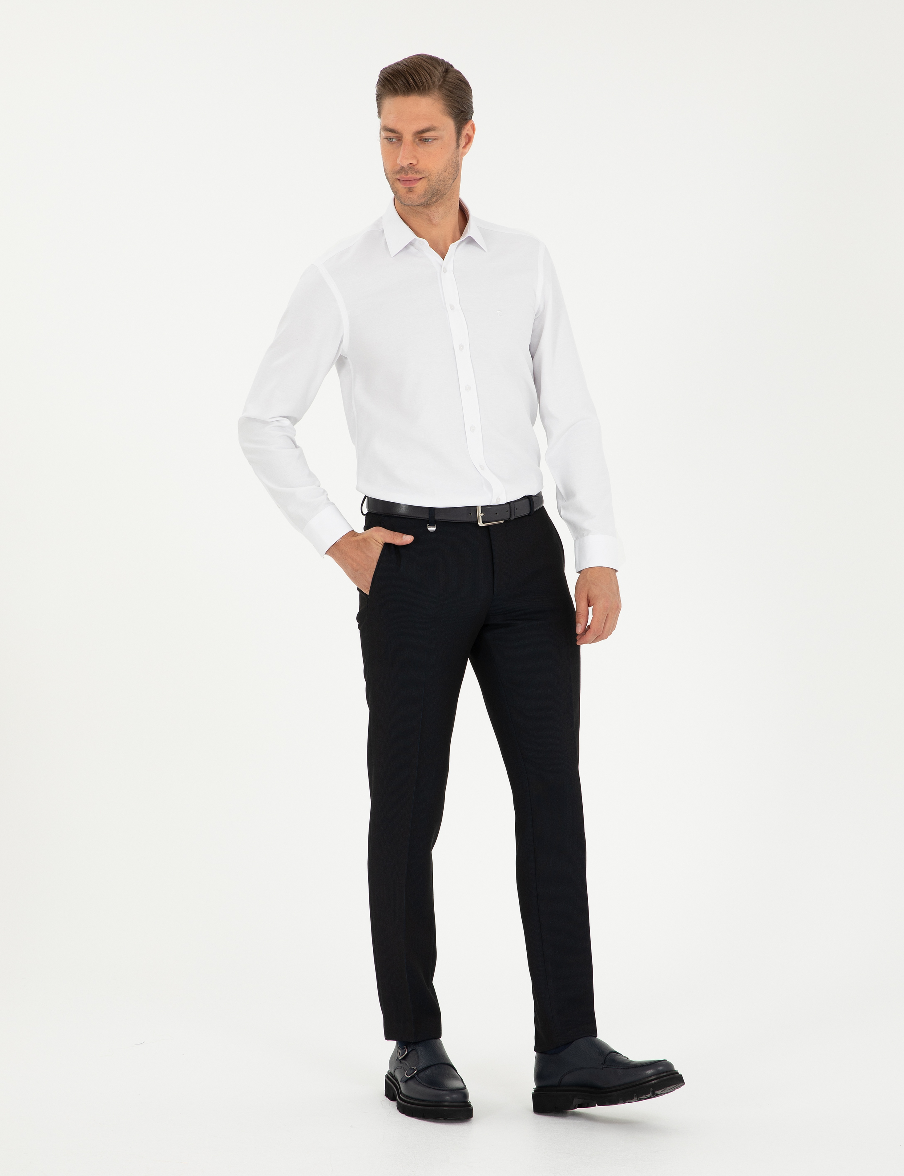 Lacivert Ex. Slim Fit Kumaş Pantolon - Image 3