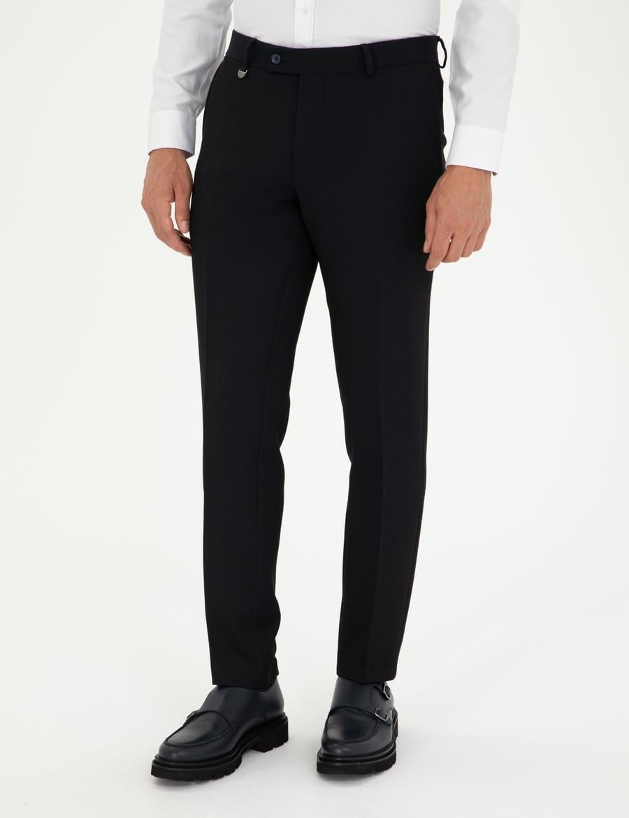 Lacivert Ex. Slim Fit Kumaş Pantolon