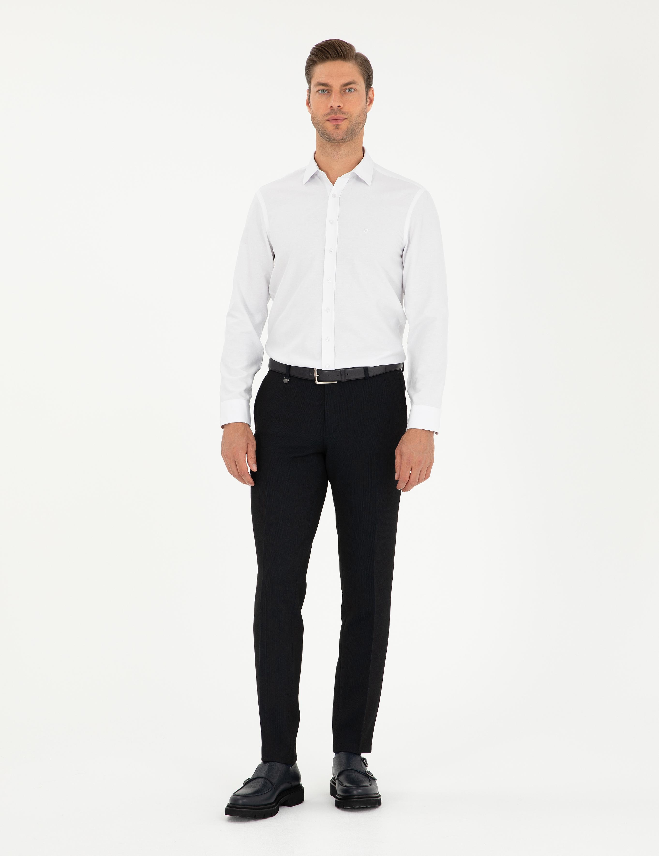 Lacivert Ex. Slim Fit Kumaş Pantolon