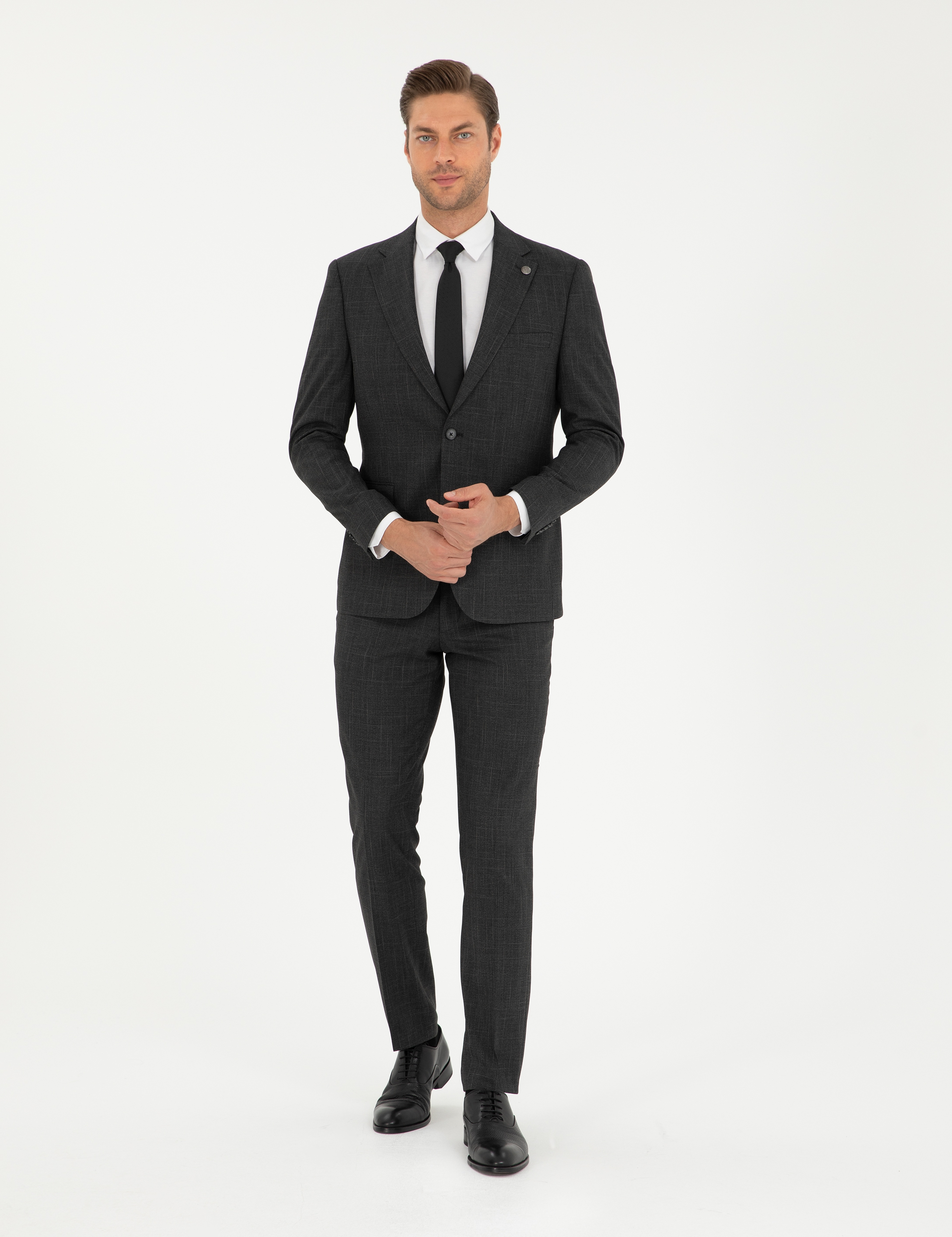 Antrasit Slim Fit Takım Elbise - Image 4