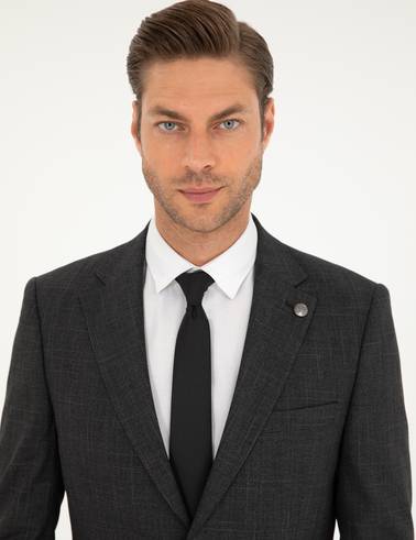 Antrasit Slim Fit Takım Elbise