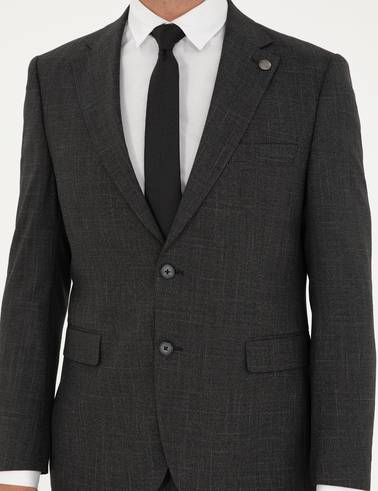 Antrasit Slim Fit Takım Elbise