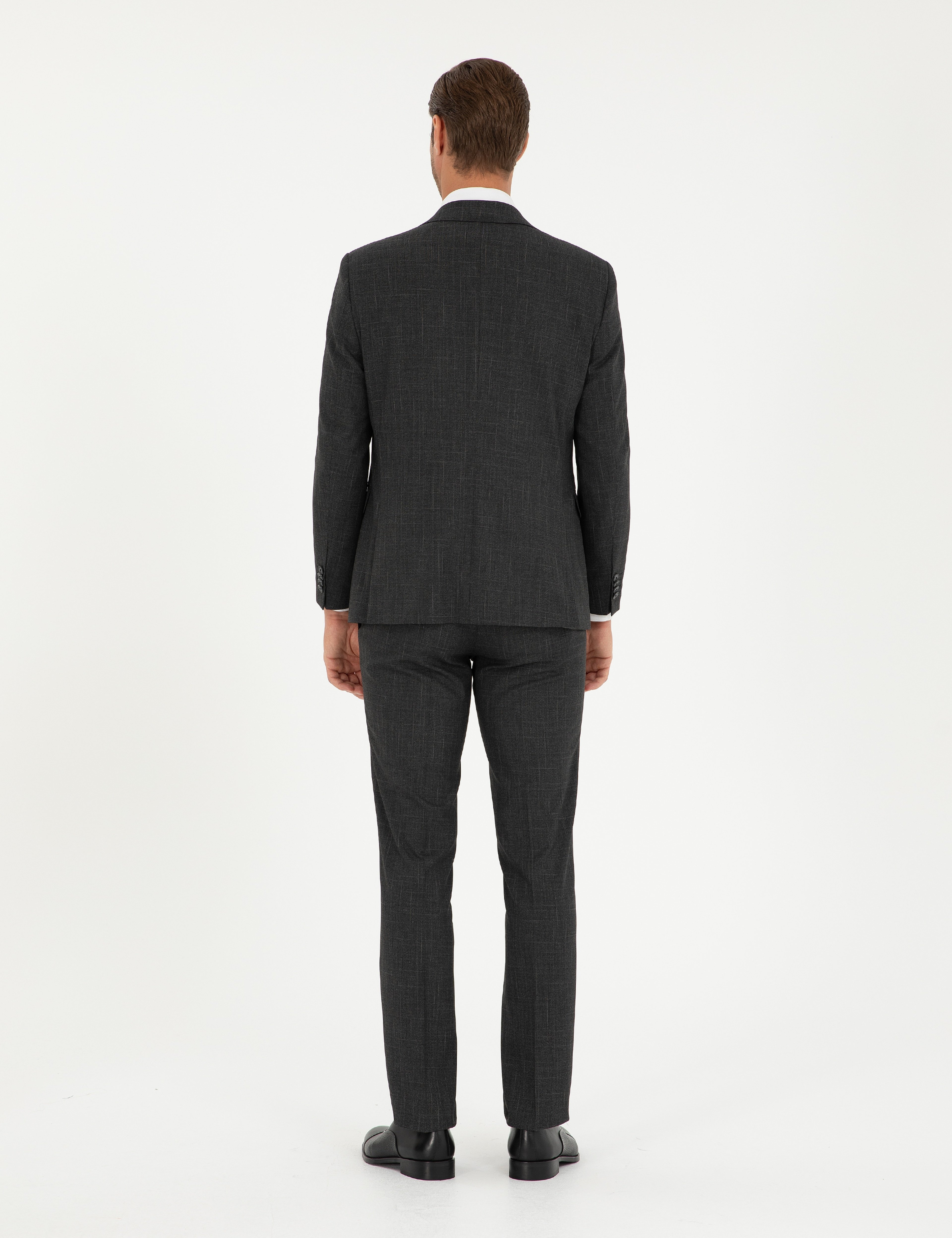 Antrasit Slim Fit Takım Elbise