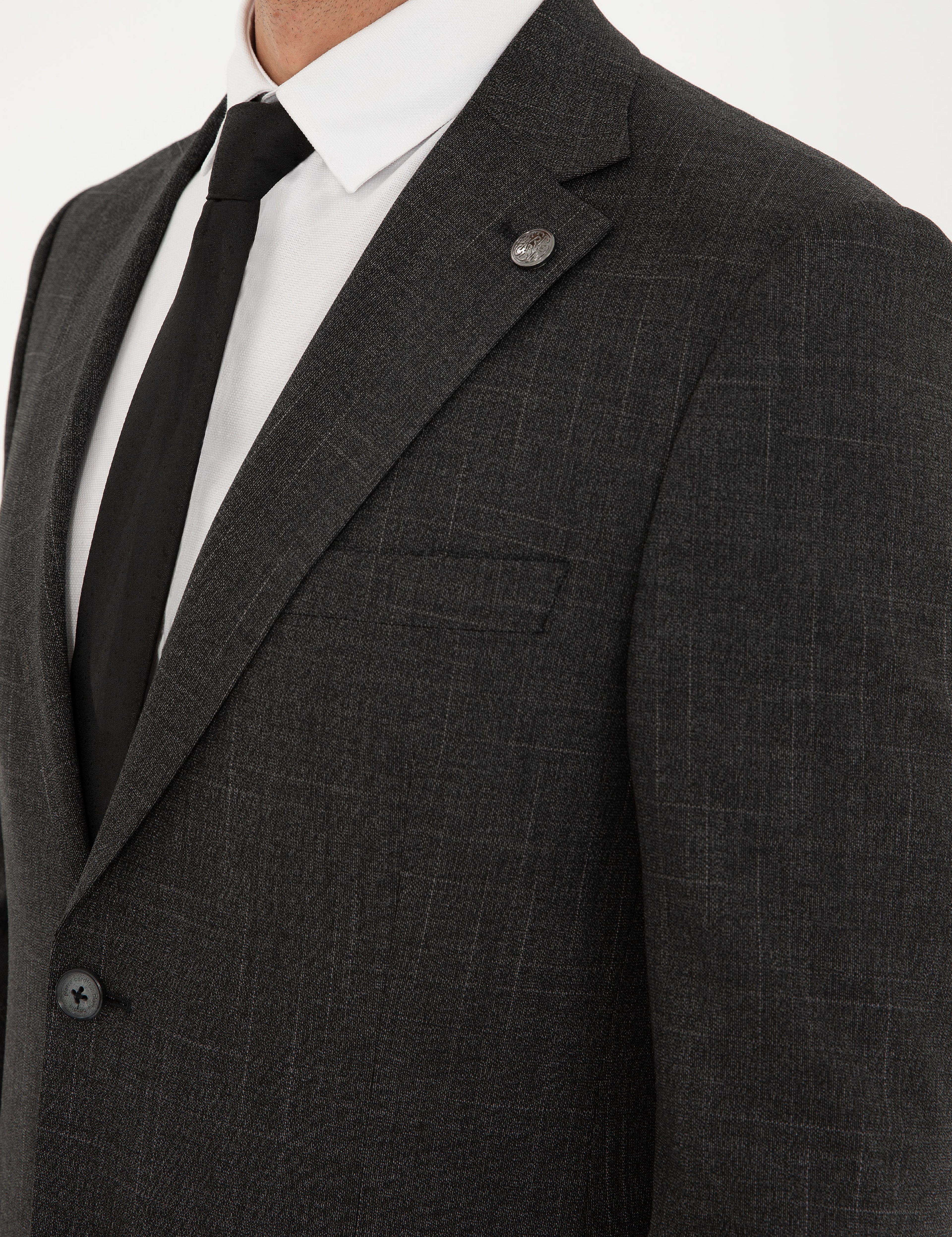 Antrasit Slim Fit Takım Elbise - Image 7