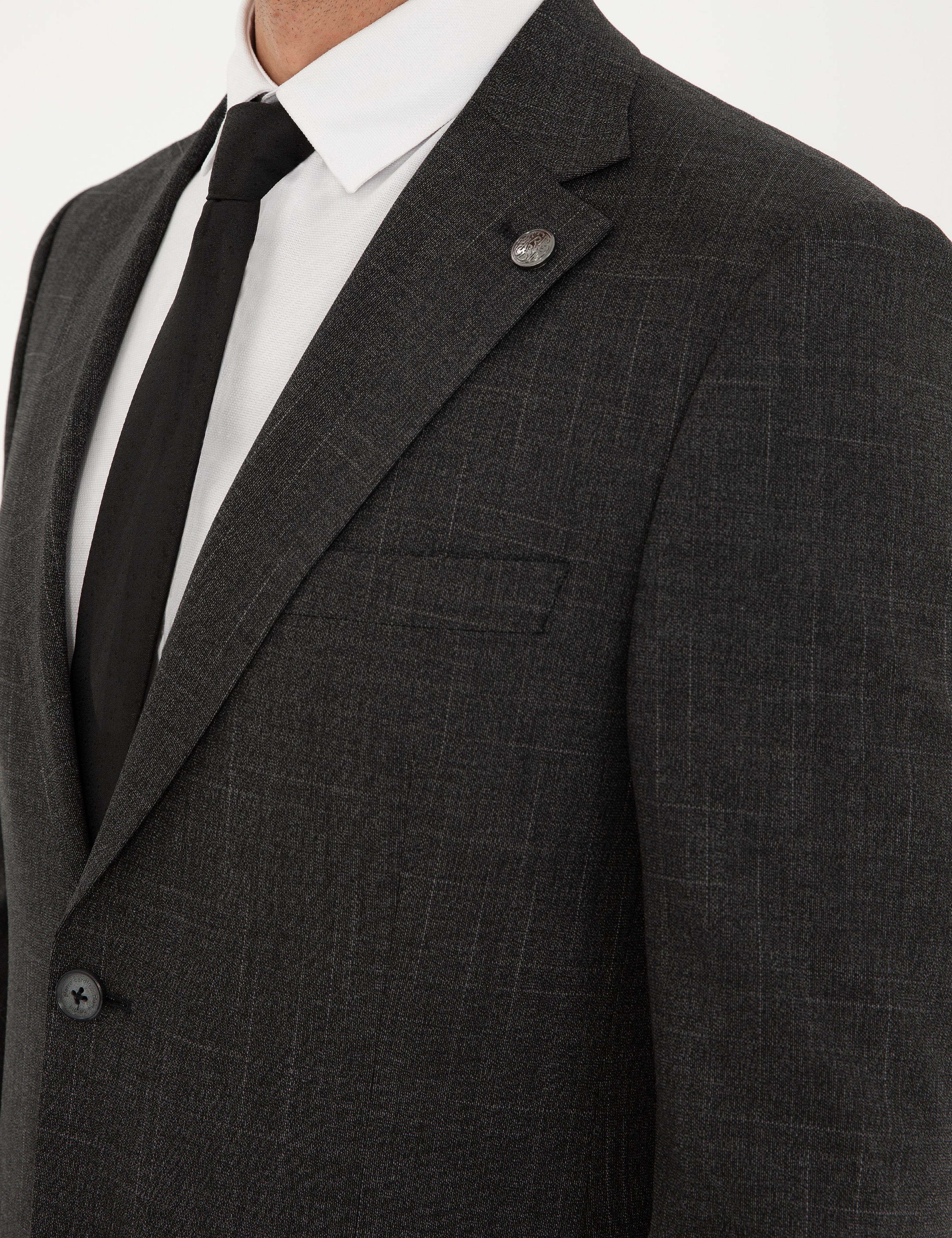 Antrasit Slim Fit Takım Elbise