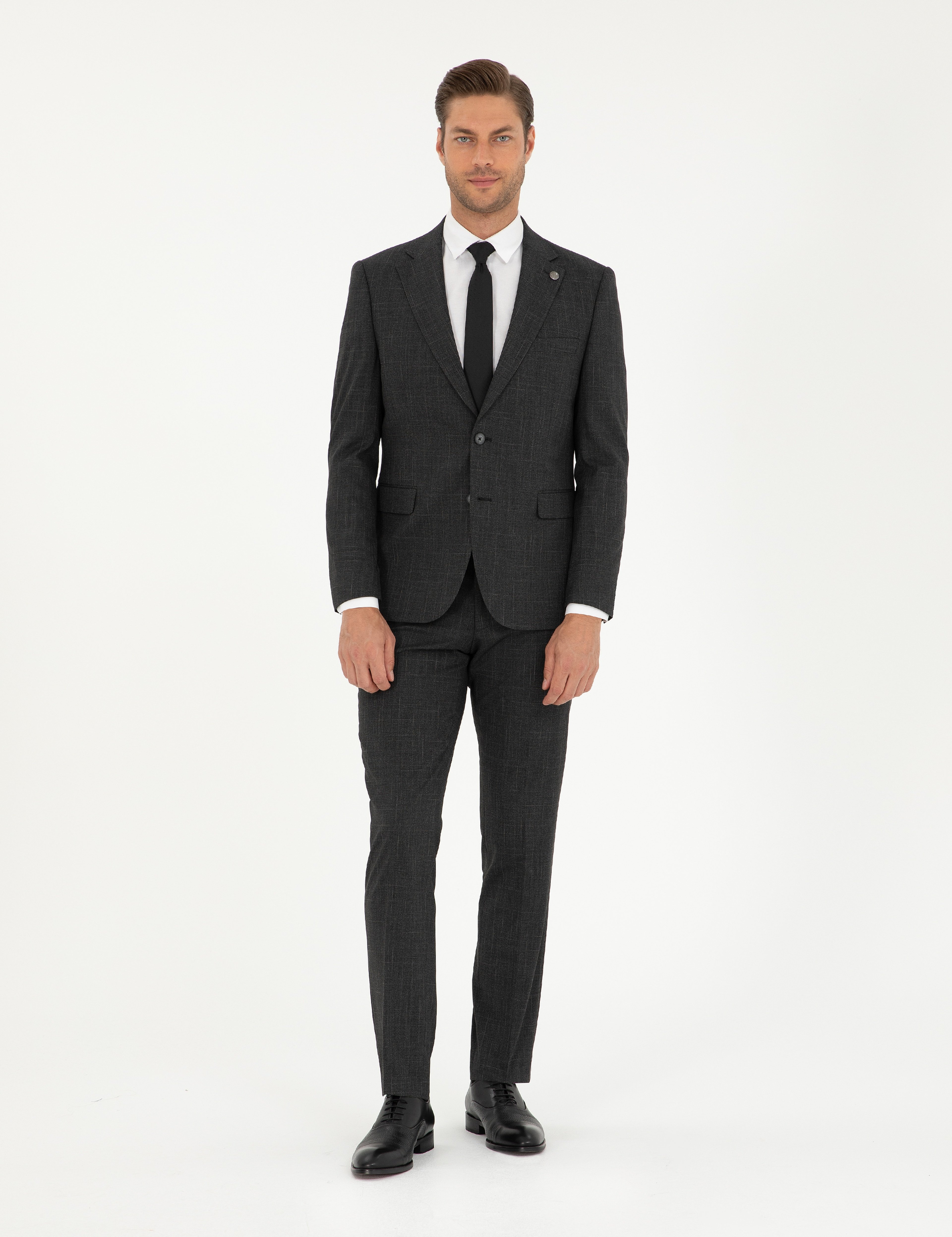 Antrasit Slim Fit Takım Elbise - Image 1