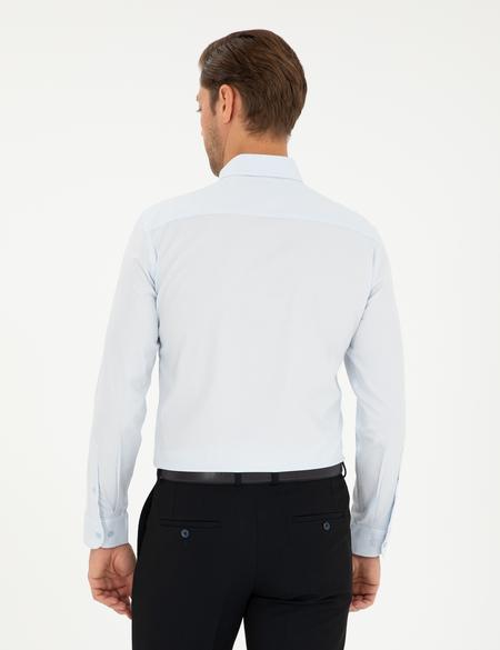 Açık Mavi Slim Fit Uzun Kollu Gömlek - 50295909025