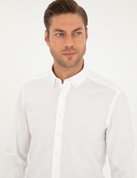 Beyaz Slim Fit Uzun Kollu Gömlek - 50295909007