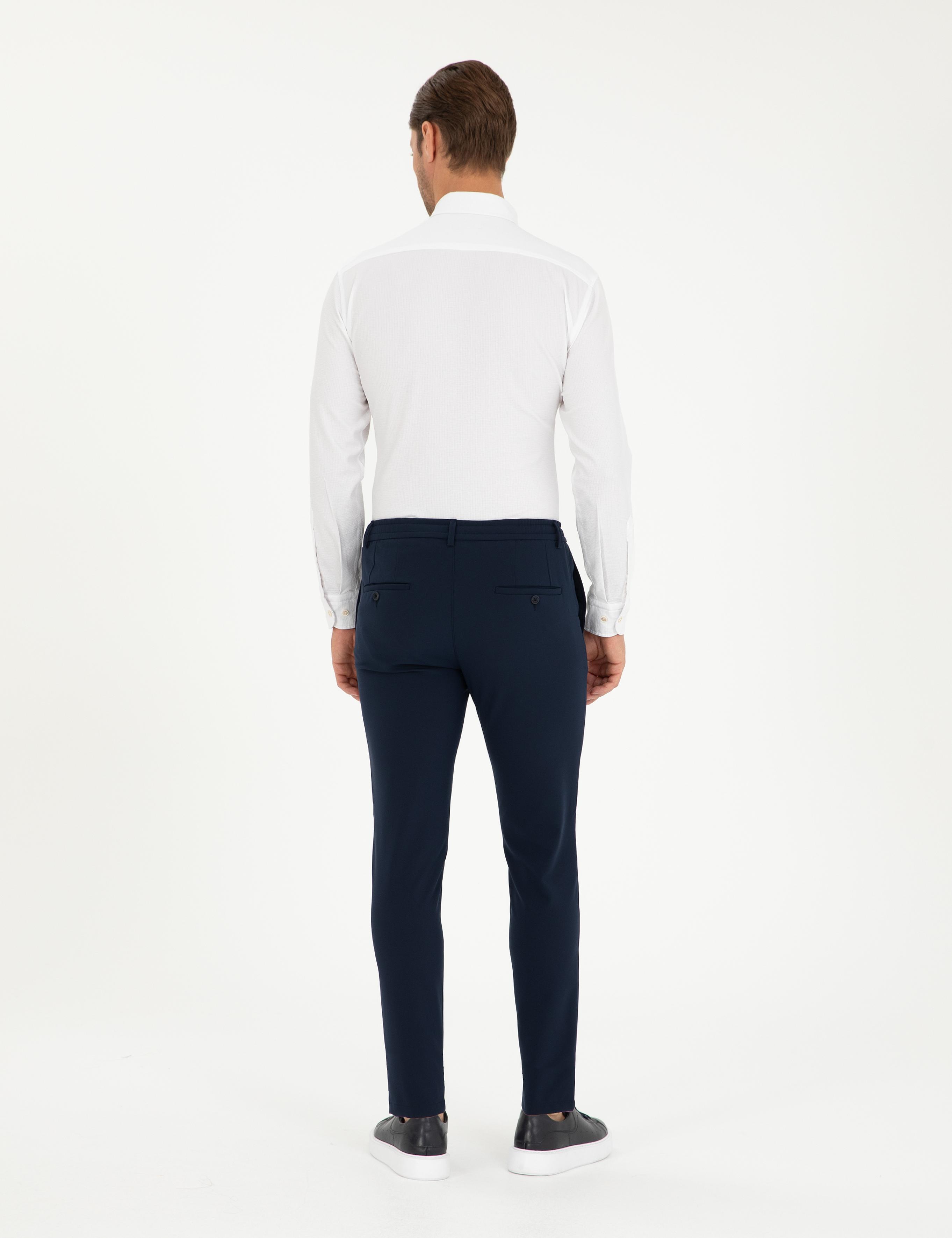 Lacivert Klasik Jogger Pantolon