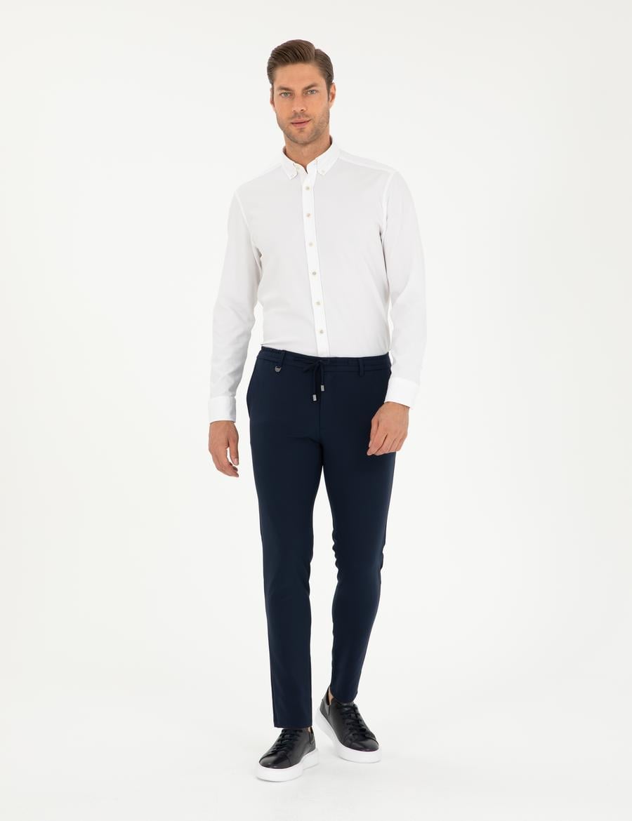 Lacivert Klasik Jogger Pantolon