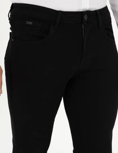 Siyah Slim Fit Jean Pantolon