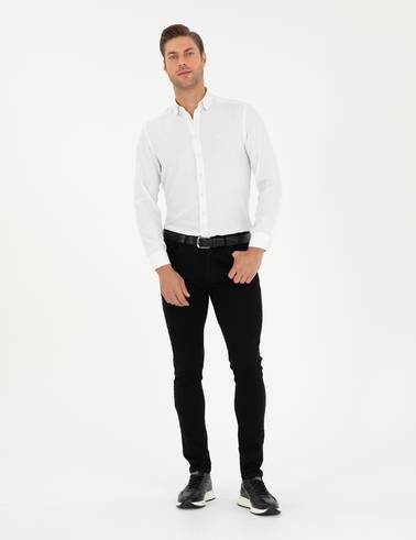 Siyah Slim Fit Jean Pantolon