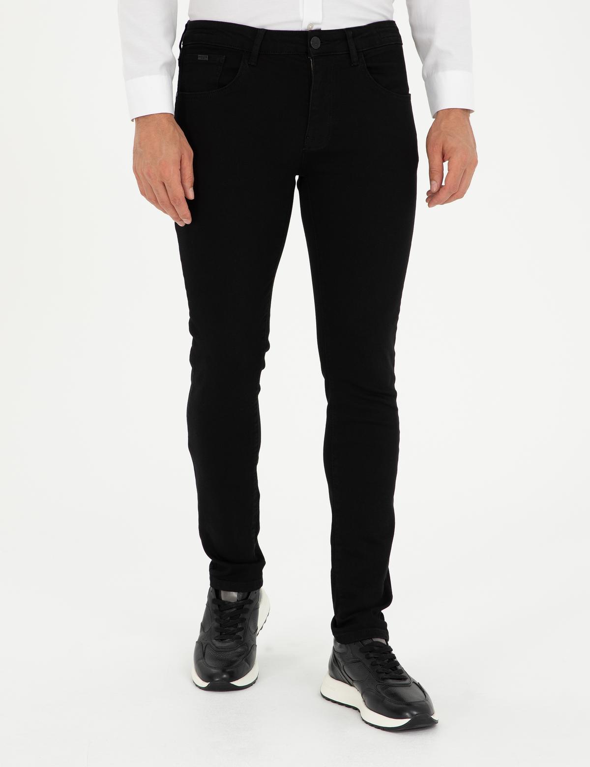 Siyah Slim Fit Jean Pantolon - 50295870016