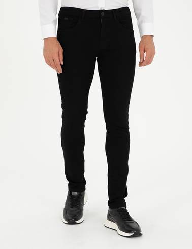 Siyah Slim Fit Jean Pantolon