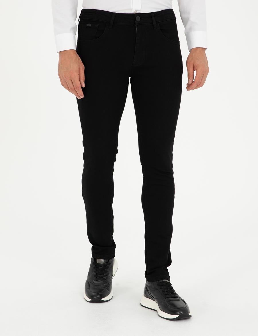 Siyah Slim Fit Jean Pantolon