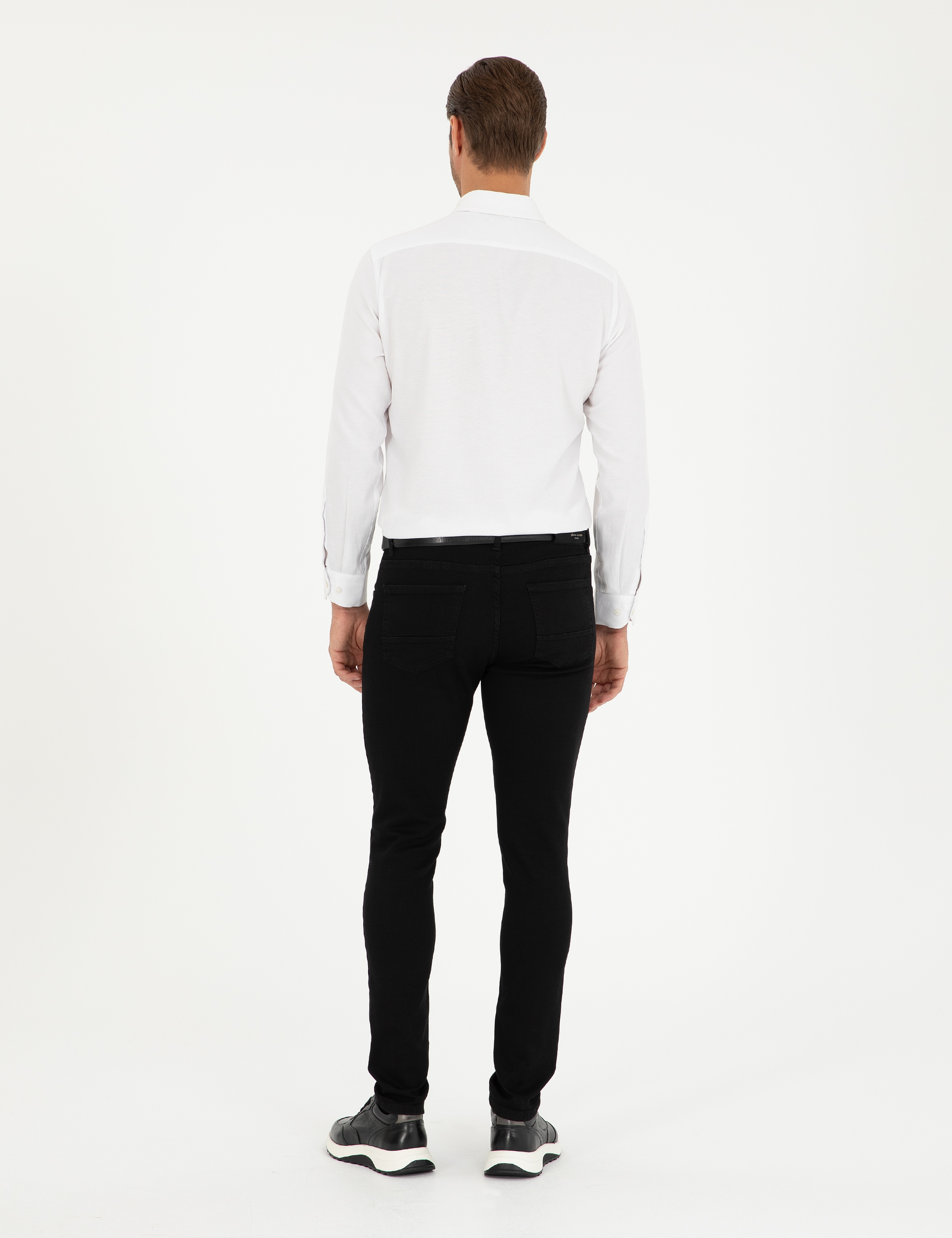 Siyah Slim Fit Jean Pantolon - Image 4