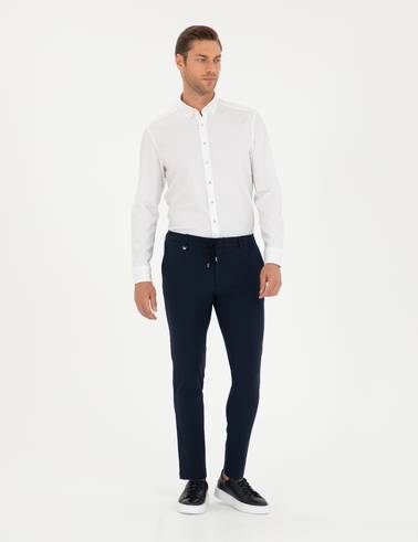 Beyaz Slim Fit Uzun Kollu Gömlek