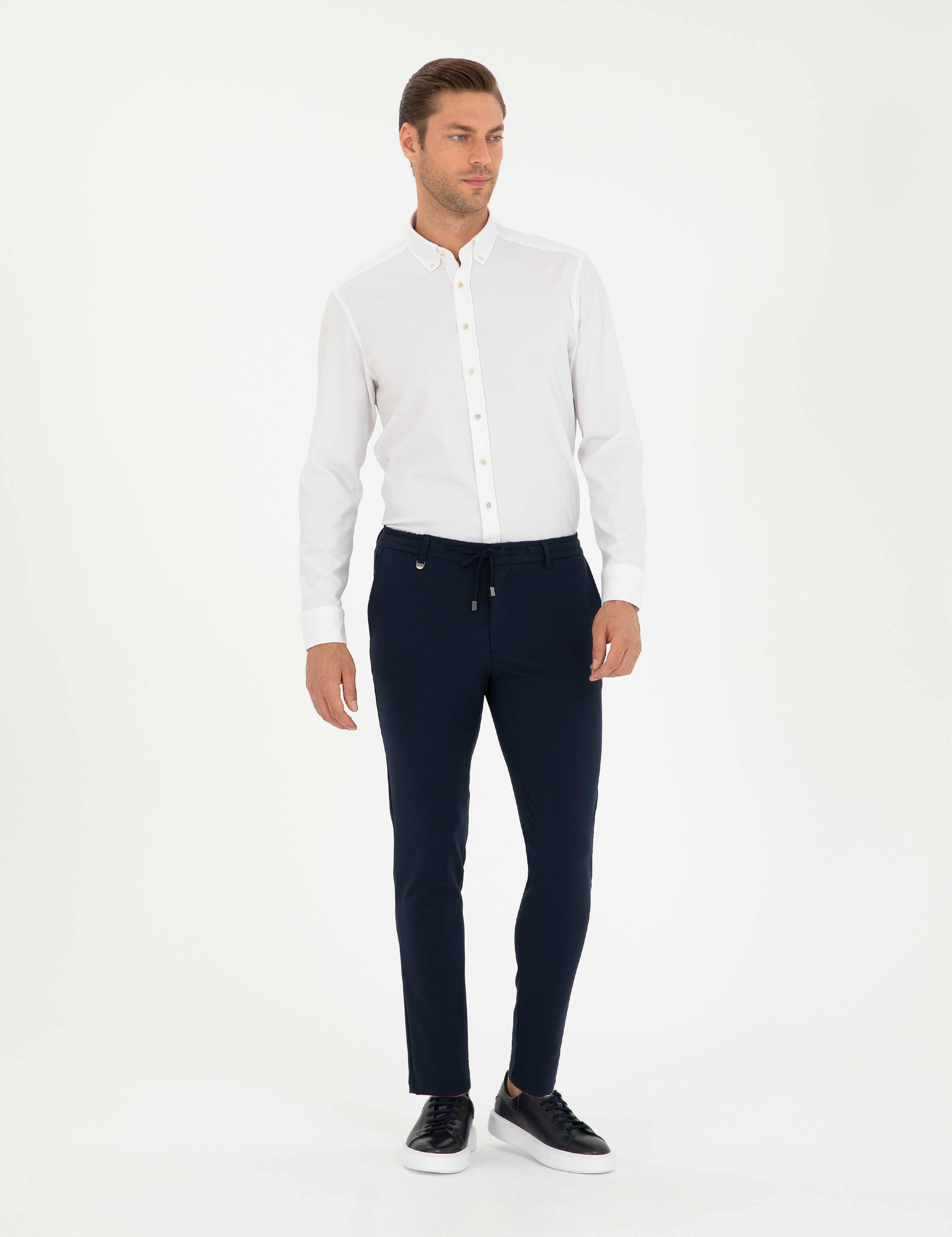 Beyaz Slim Fit Uzun Kollu Gömlek - Image 4