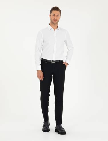 Beyaz Oxford Slim Fit Uzun Kollu Gömlek