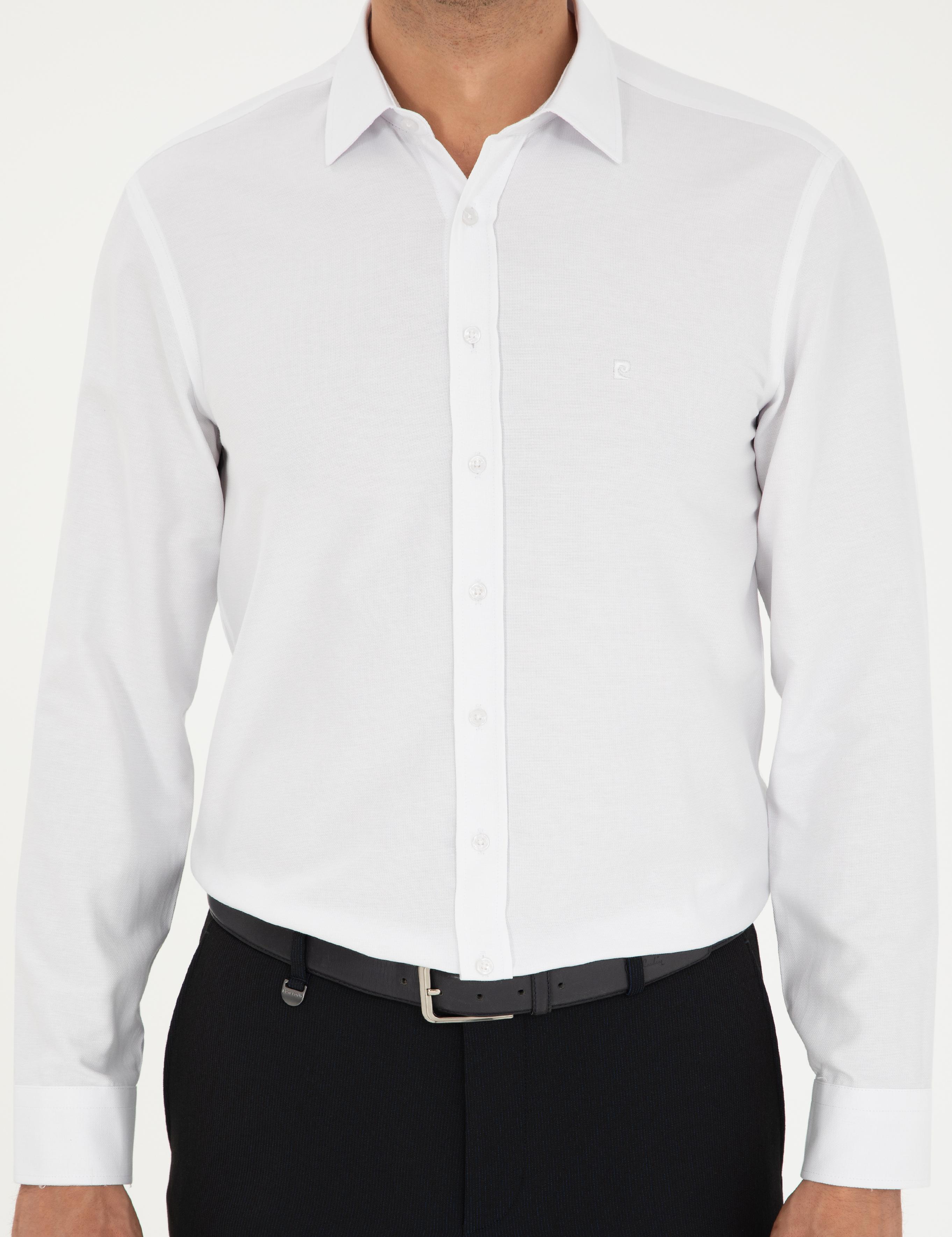 Beyaz Oxford Slim Fit Uzun Kollu Gömlek