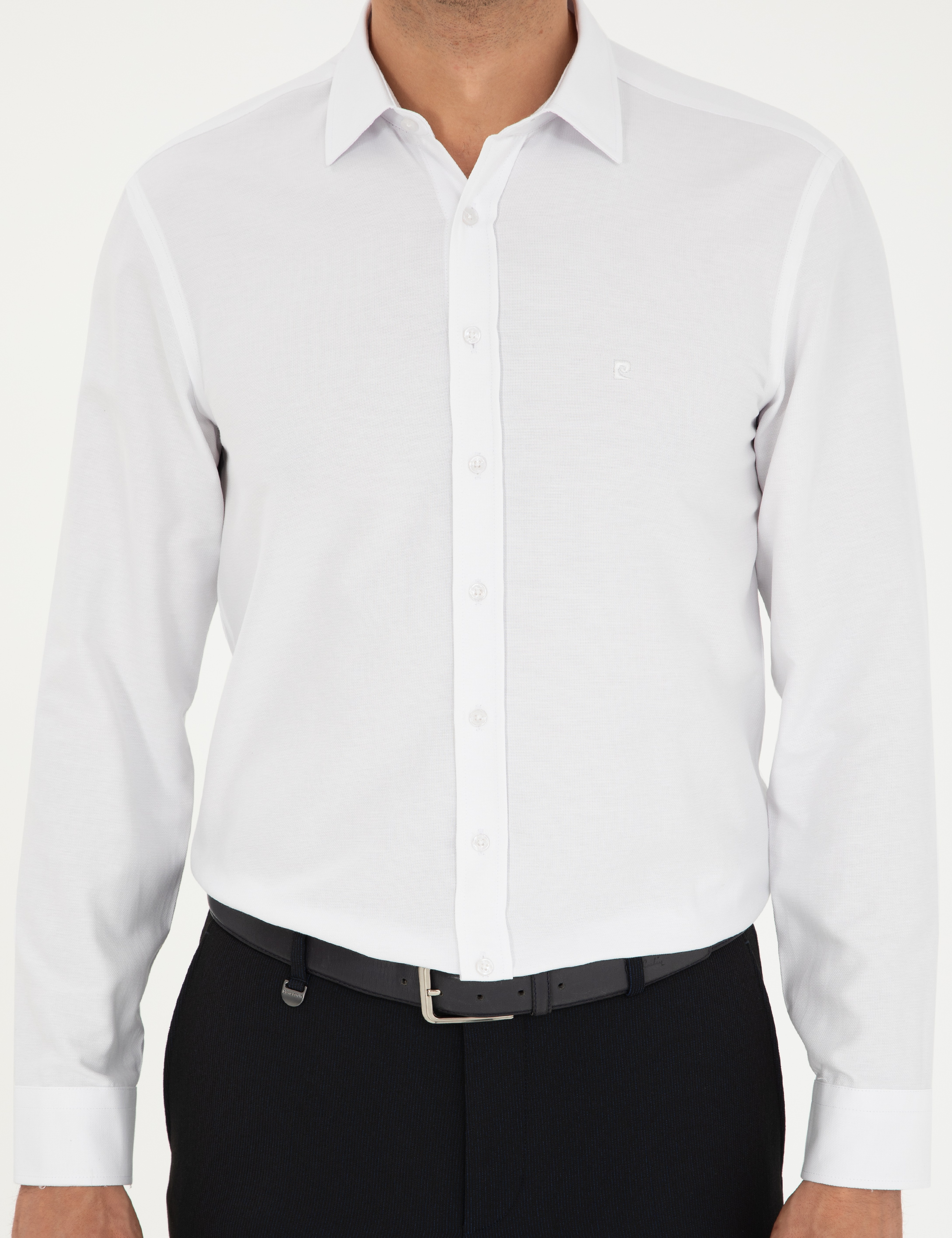 Beyaz Oxford Slim Fit Uzun Kollu Gömlek
