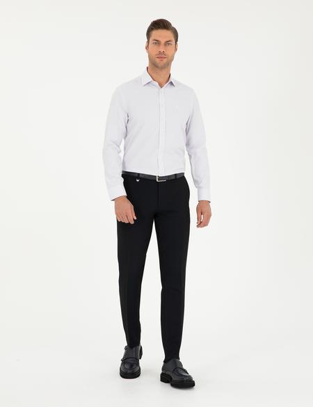 Mor Slim Fit Uzun Kollu Gömlek - 50294168014