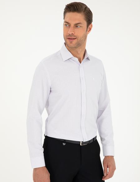 Mor Slim Fit Uzun Kollu Gömlek - 50294168014