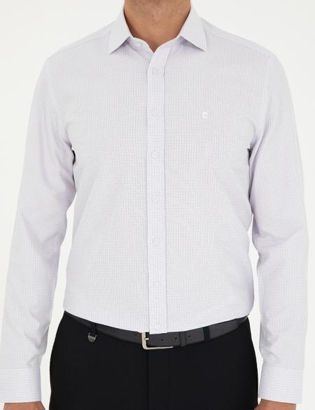 Mor Slim Fit Uzun Kollu Gömlek - 50294168014