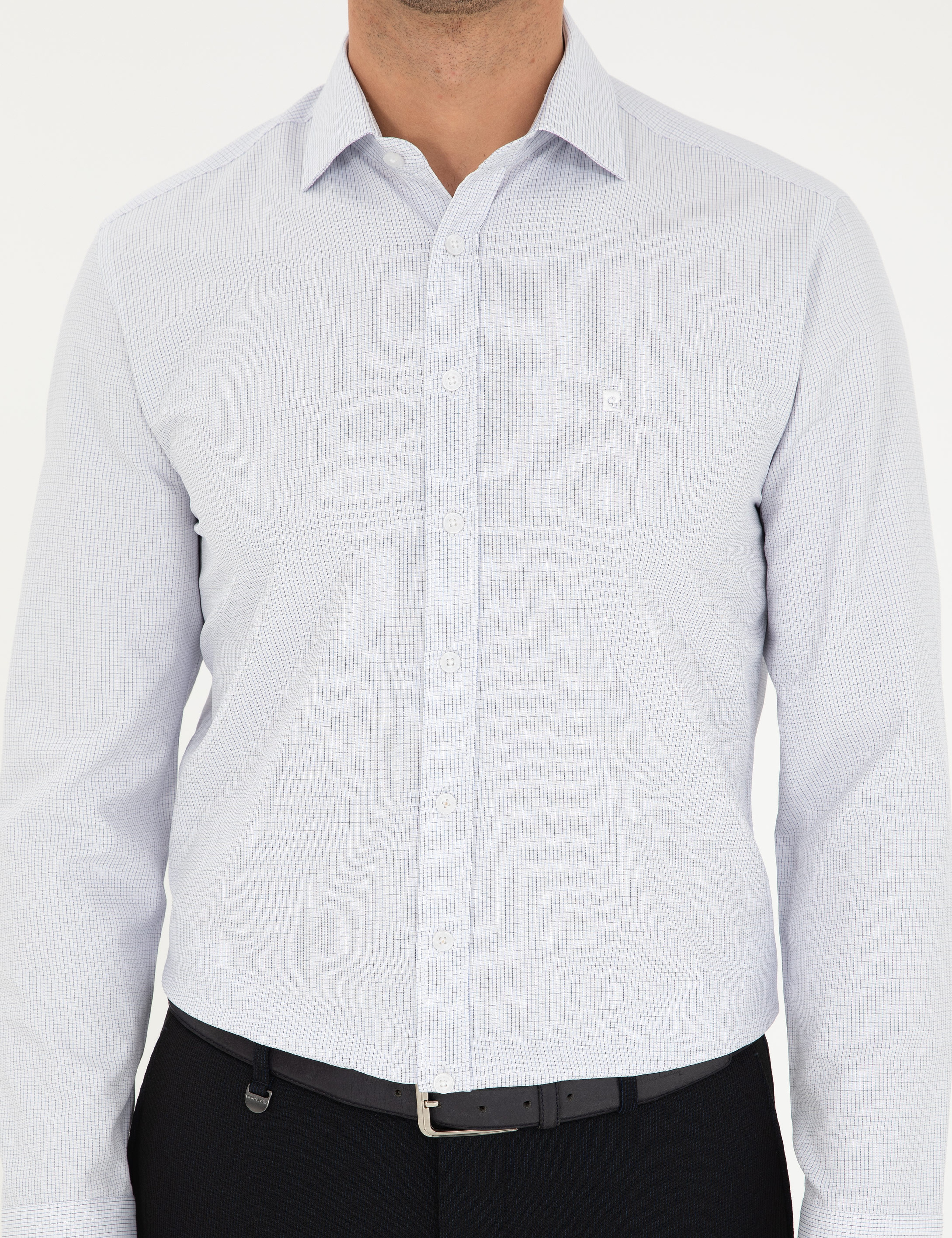 Lacivert Slim Fit Uzun Kollu Gömlek - Image 6