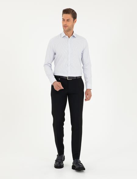 Lacivert Slim Fit Uzun Kollu Gömlek - 50294168033