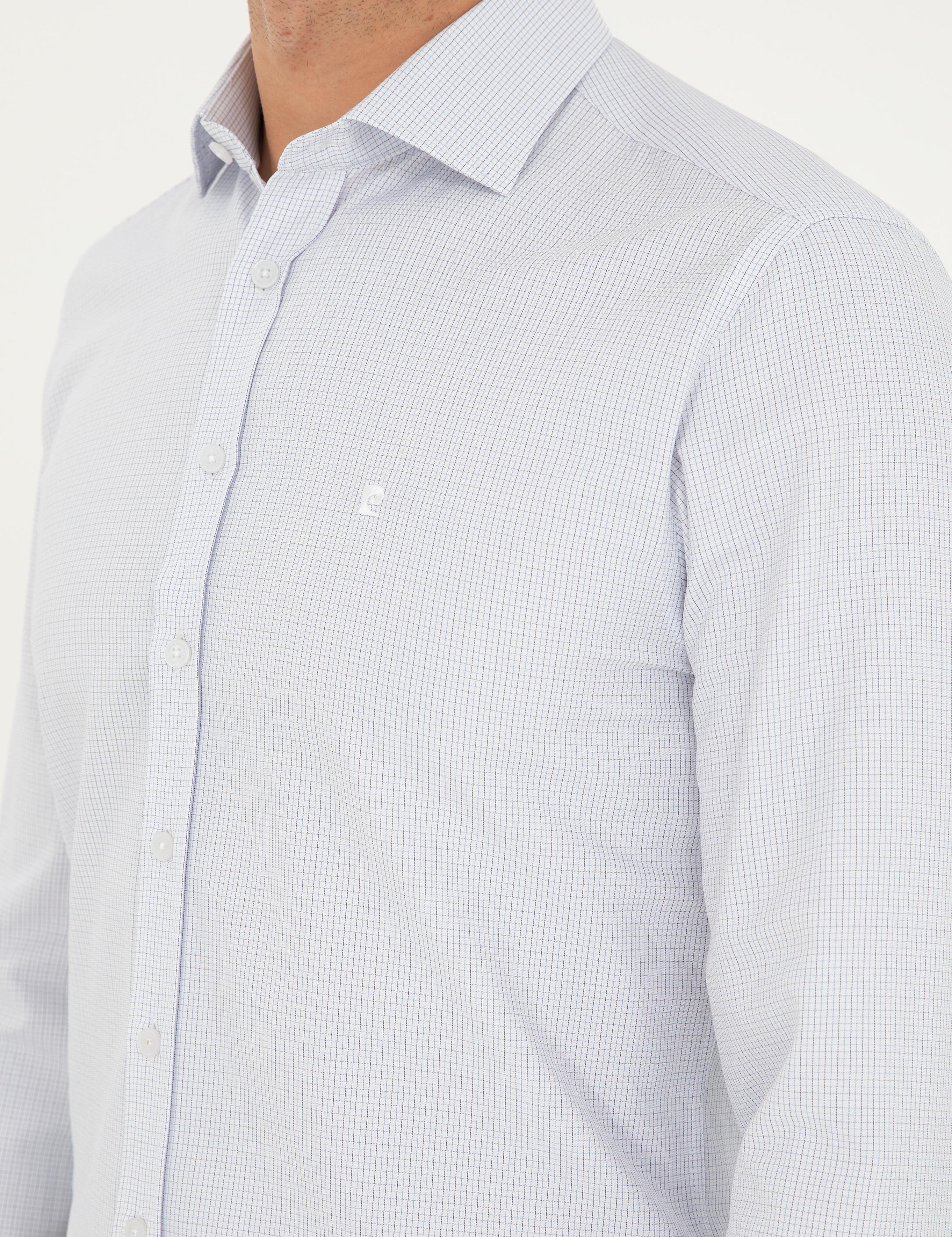 Lacivert Slim Fit Uzun Kollu Gömlek