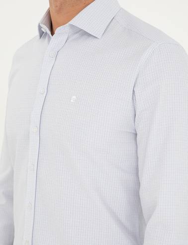 Lacivert Slim Fit Uzun Kollu Gömlek