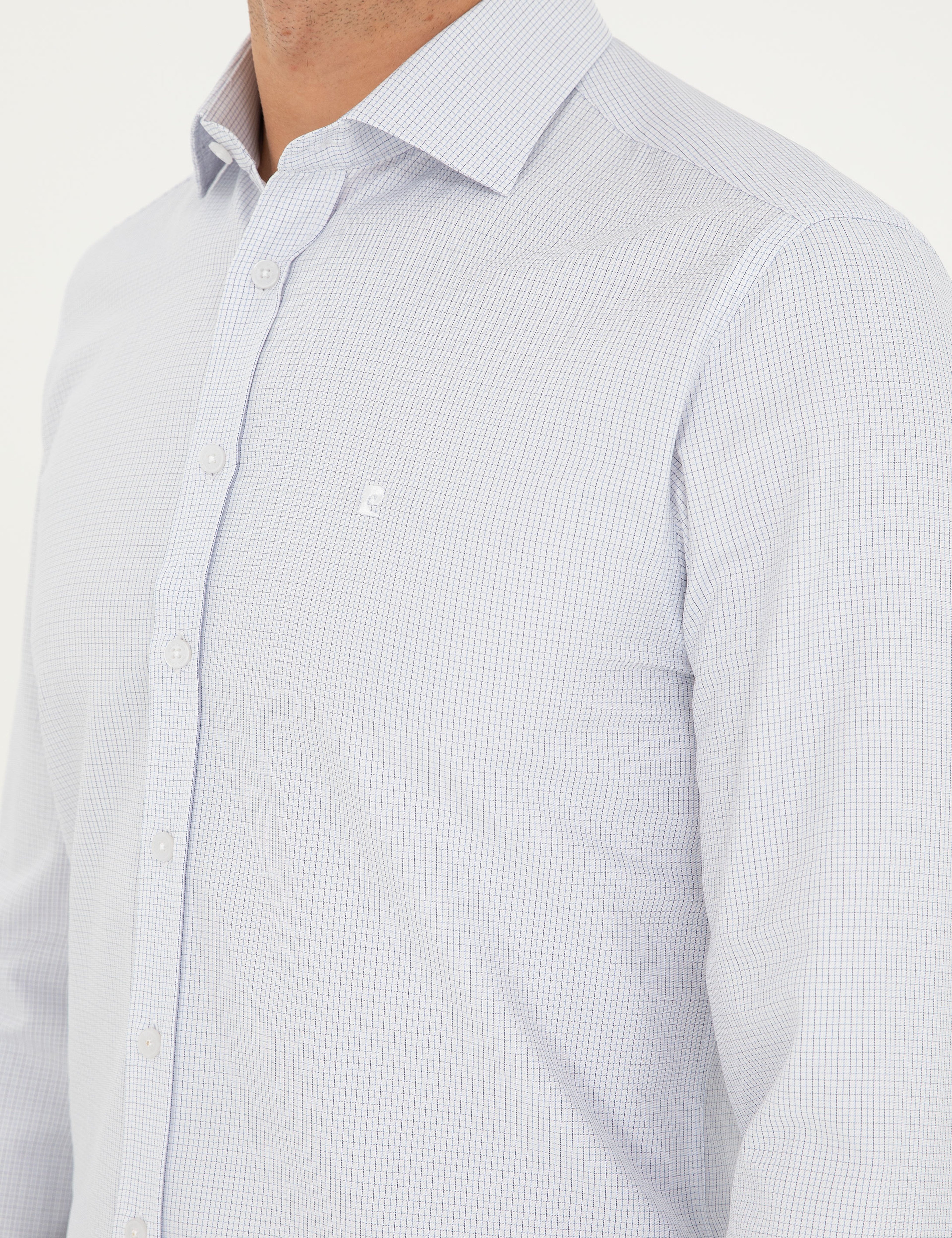 Lacivert Slim Fit Uzun Kollu Gömlek - Image 7