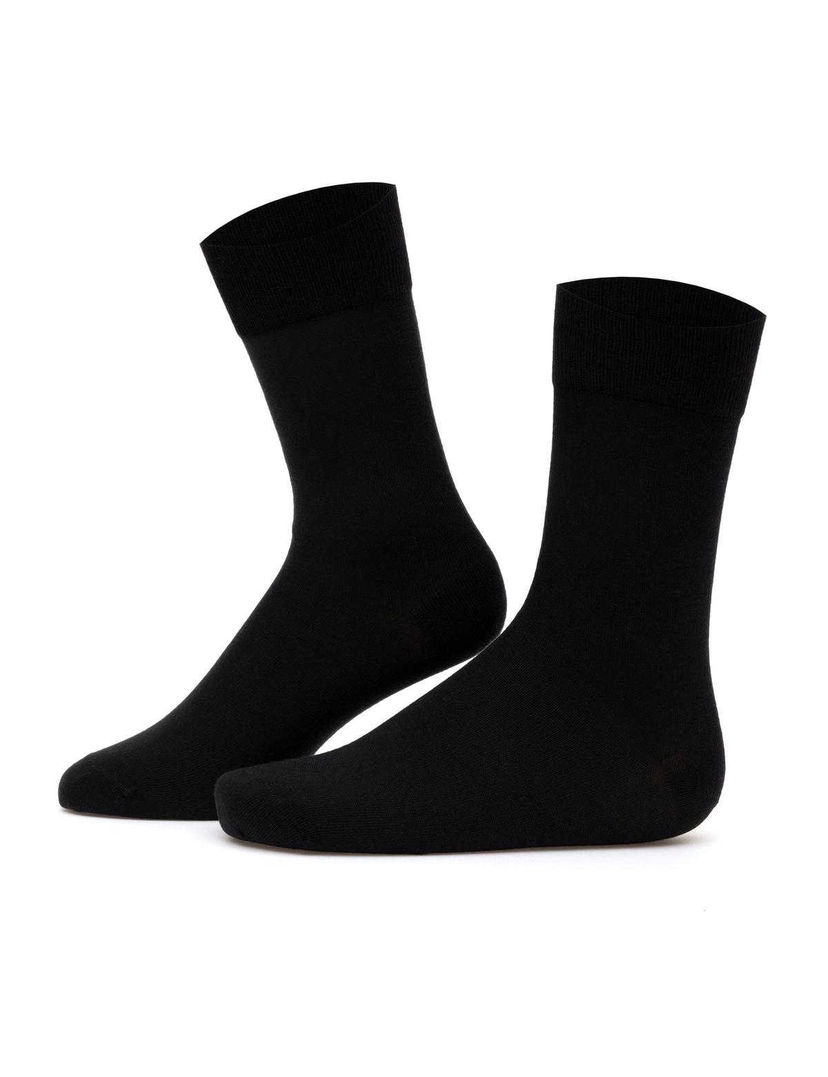 Erkek Modal Pamuk Karışımlı Siyah Soket Basic Çorap