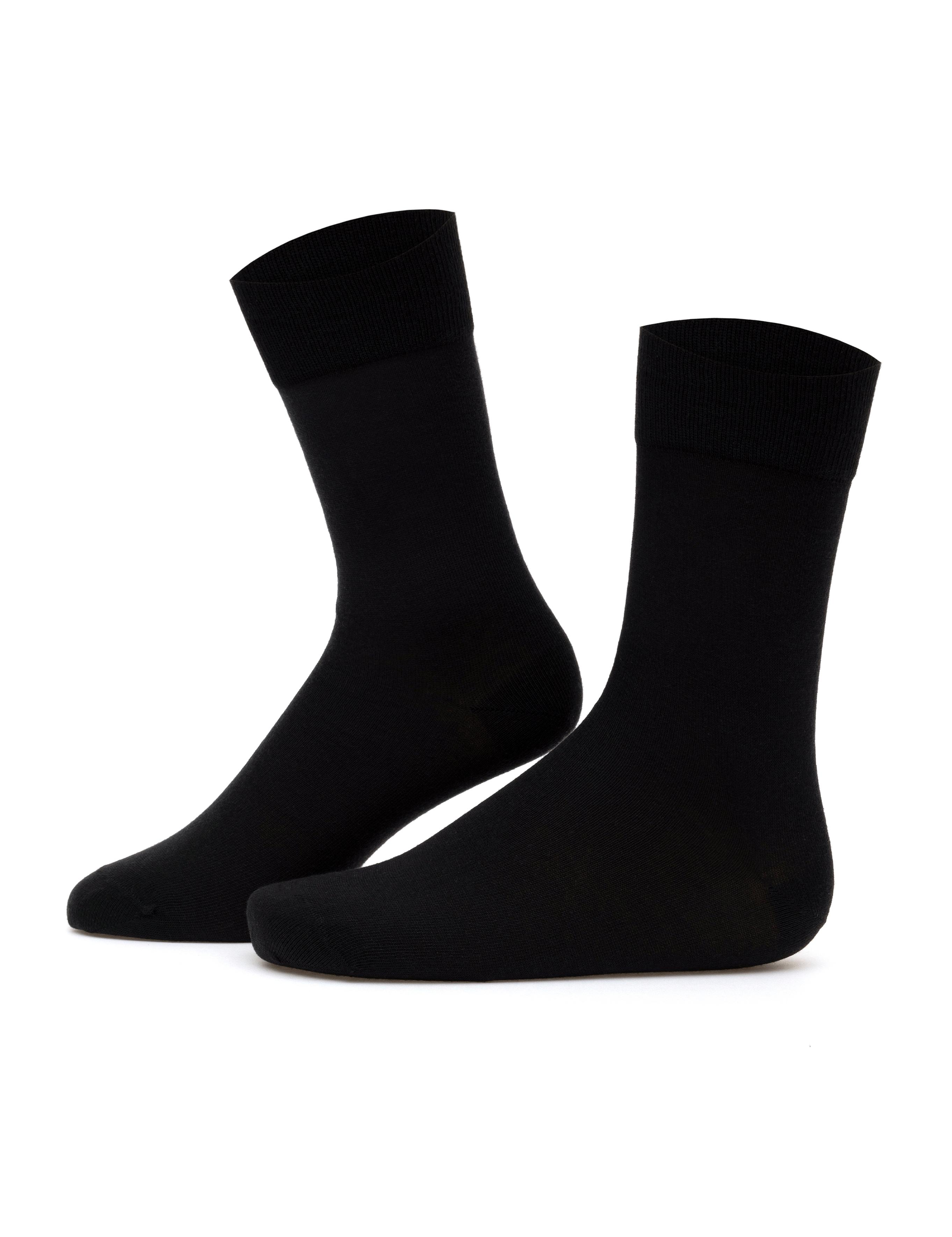 Erkek Modal Pamuk Karışımlı Siyah Soket Basic Çorap
