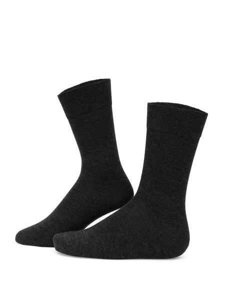 Erkek Antrasit Düz Soket Çorap - 50291774002