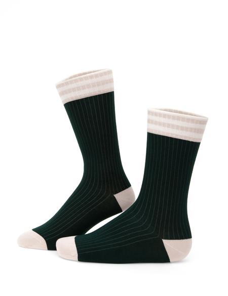 Erkek Bambu Karışımlı Yeşil Soket Desenli Çorap - 50299887002