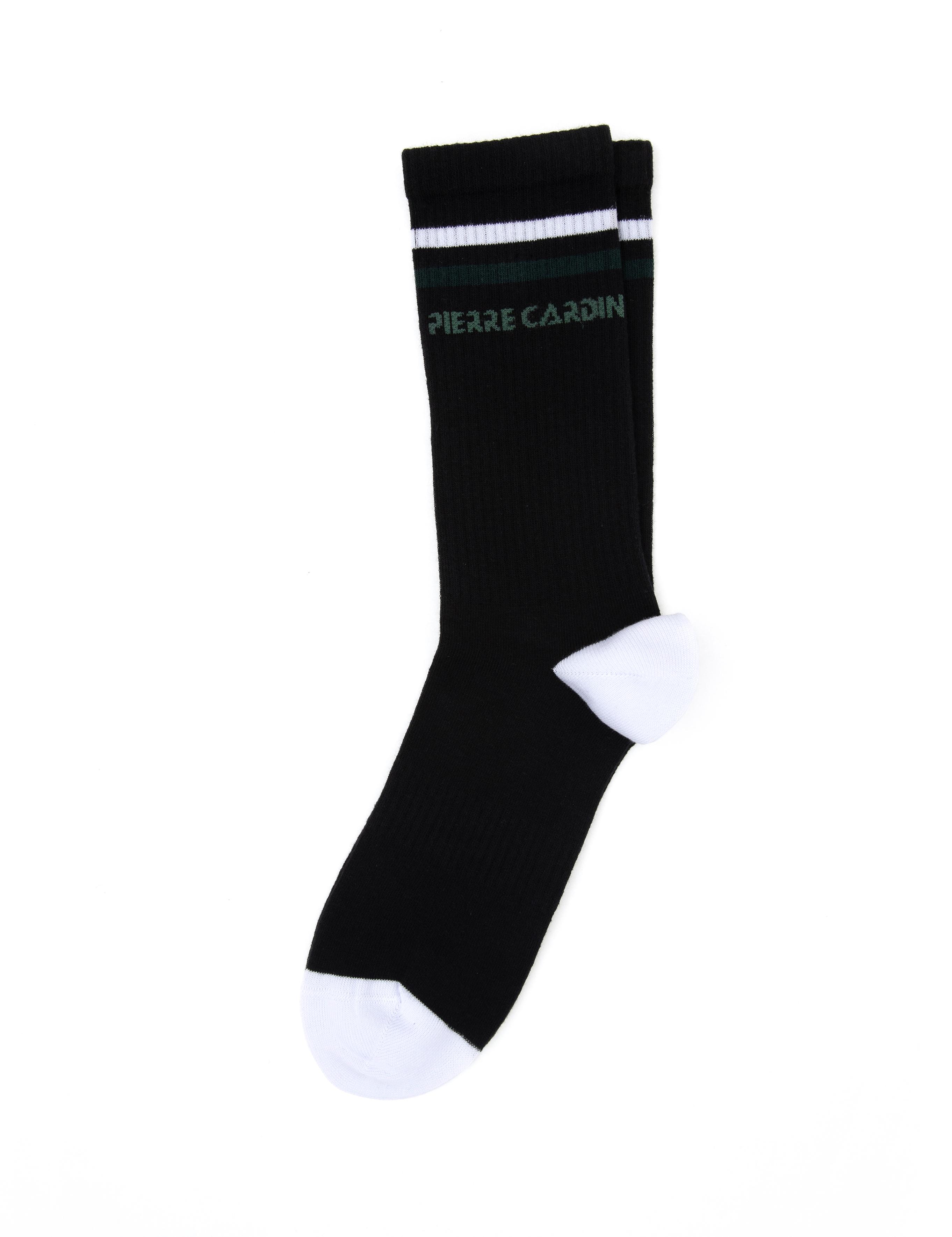 Erkek Pamuk Karışımlı Siyah Soket Desenli Çorap