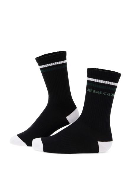 Erkek Pamuk Karışımlı Siyah Soket Desenli Çorap - 50299675001