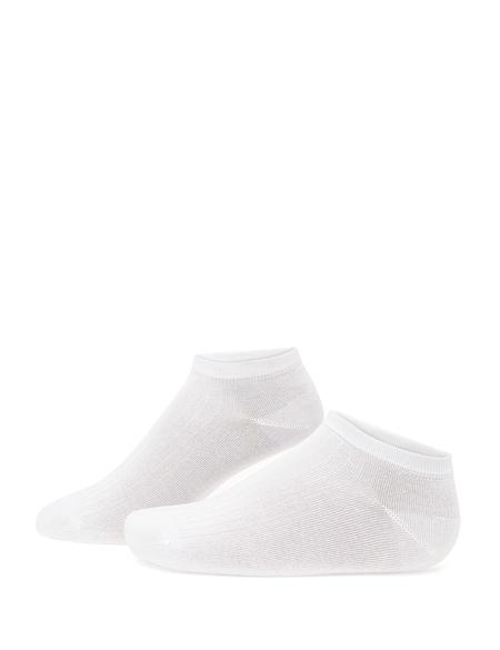 Erkek Bambu Karışımlı Beyaz Patik Desenli Çorap - 50299897005