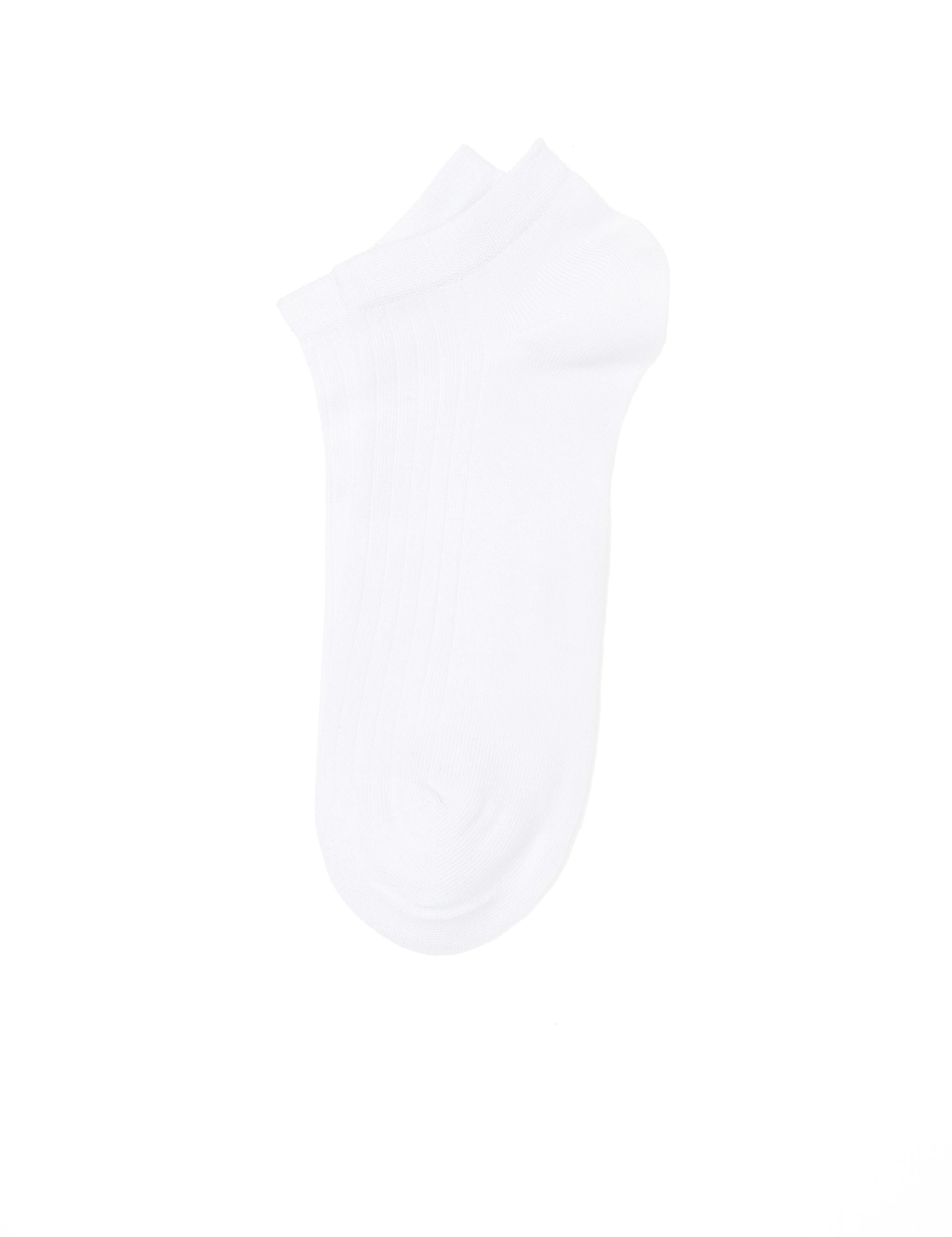 Erkek Bambu Karışımlı Beyaz Patik Desenli Çorap