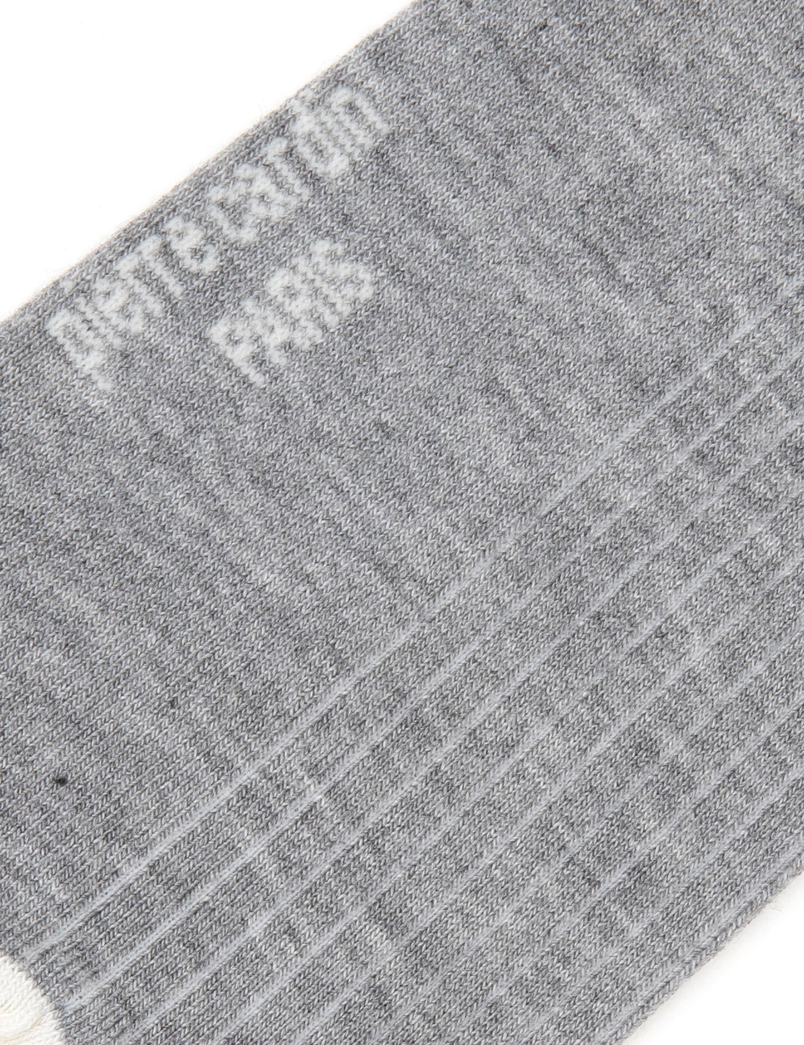 Erkek Bambu Karışımlı Gri Soket Desenli Çorap